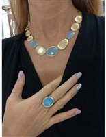 Anello Marco Bicego Donna Lunaria in Oro giallo Acquamarina AB565-AQD - AB565-AQD